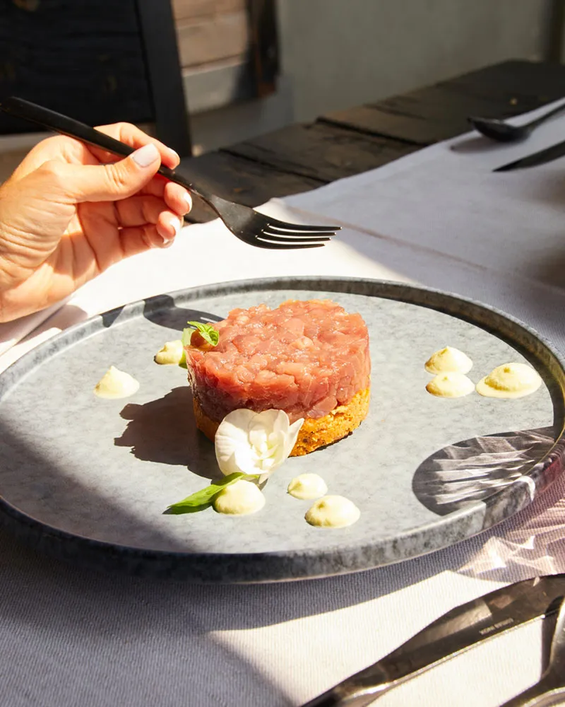 tartare di tonno con panzanella