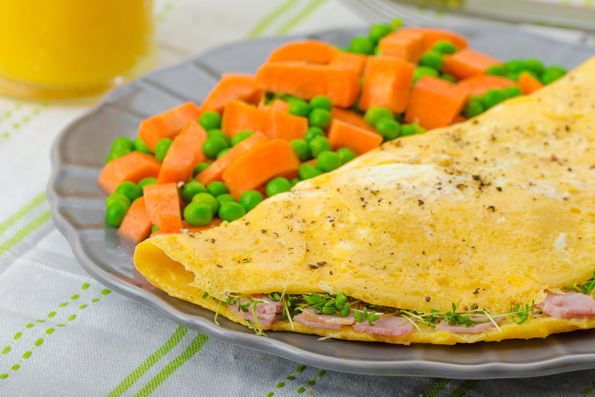 omelette al prosciutto