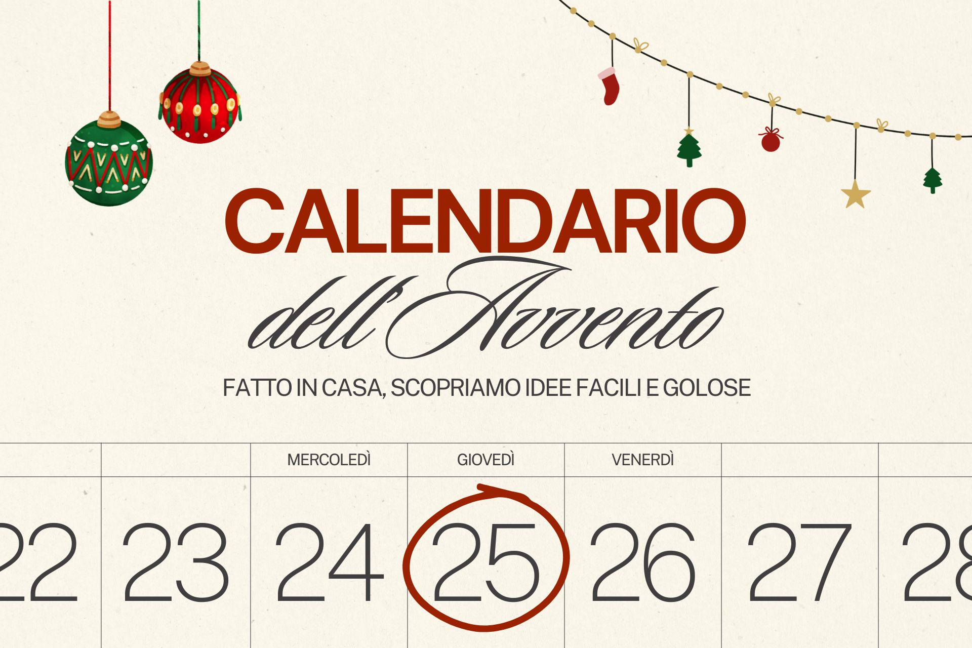 calendario dell'avvento fatto in casa